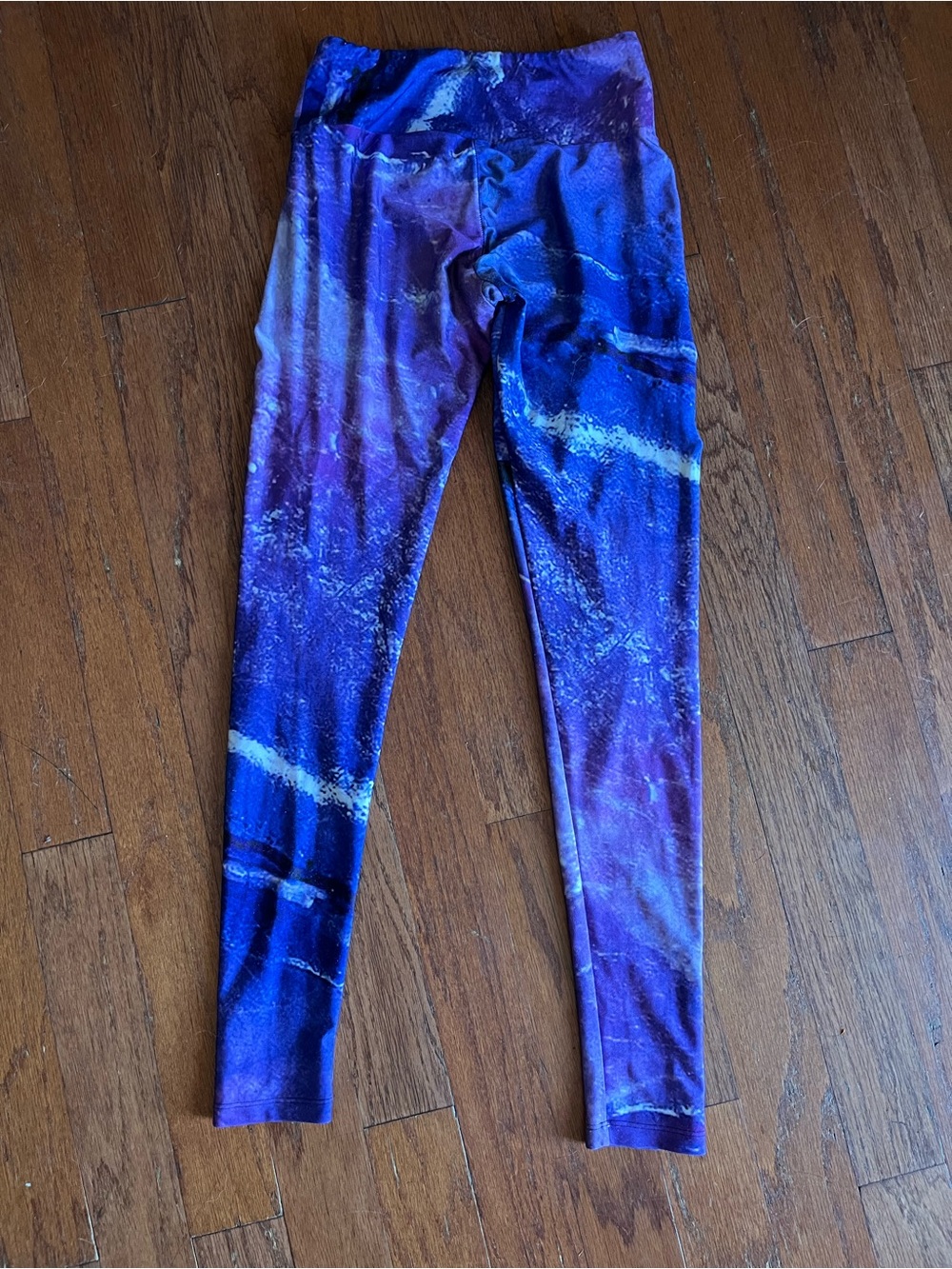 Goldsheep Blue & Purple Galaxy Print Leggings - M